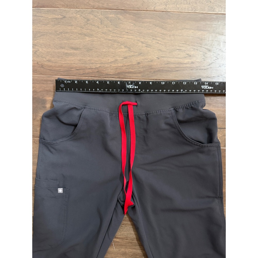 FIGS Kade Cargo Scrub Pants Graphite Gray XS Straight Leg Yoga Waist 1000219 - Picture 4 of 8
